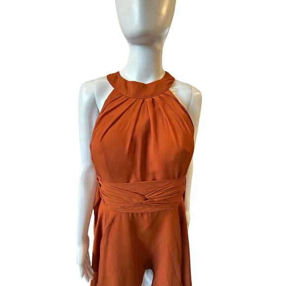 Anya Women's Halterneck Chiffon Knee-Length Wedding Guest Dress Size 12 wom3002 - Picture 2 of 10